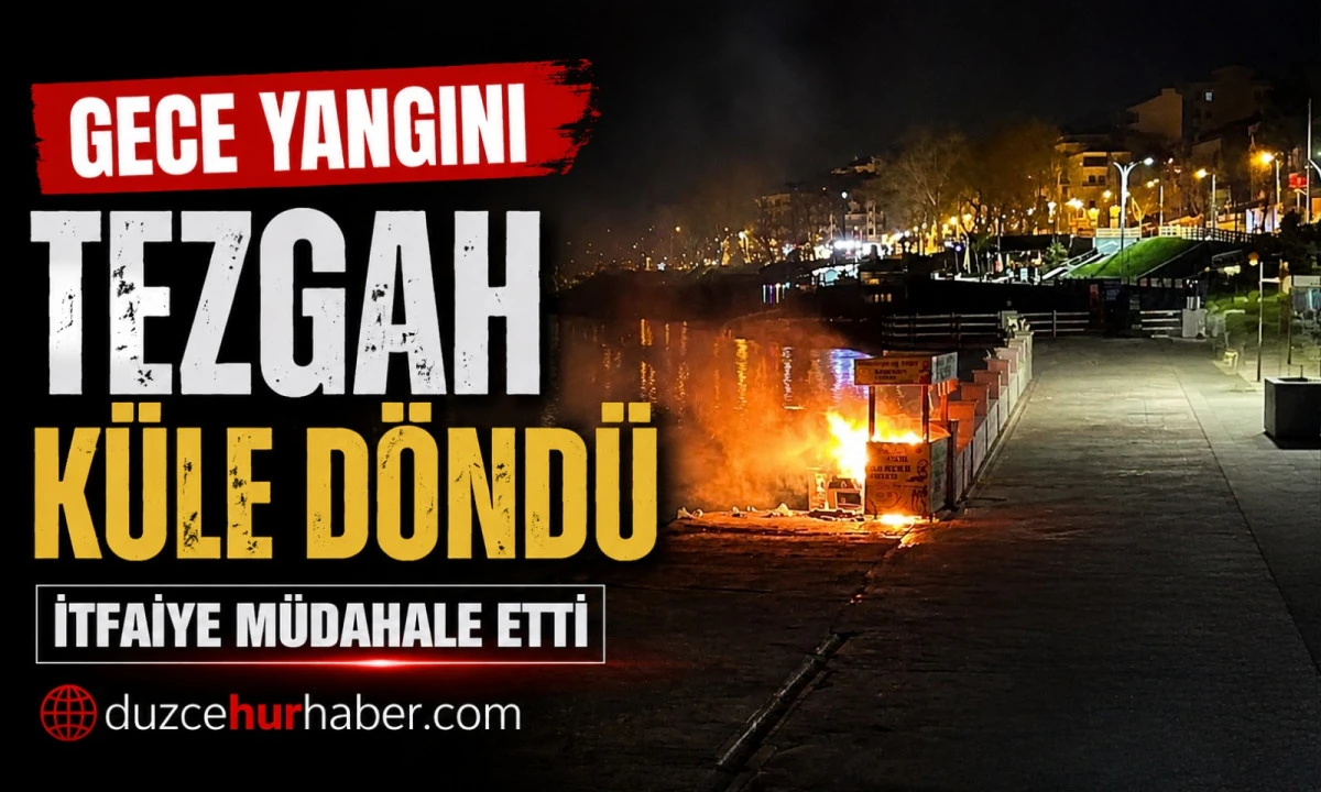 Ak&ccedil;akoca&rsquo;da Alevler Y&uuml;kseldi, Tezgah Kullanılamaz Hale Geldi