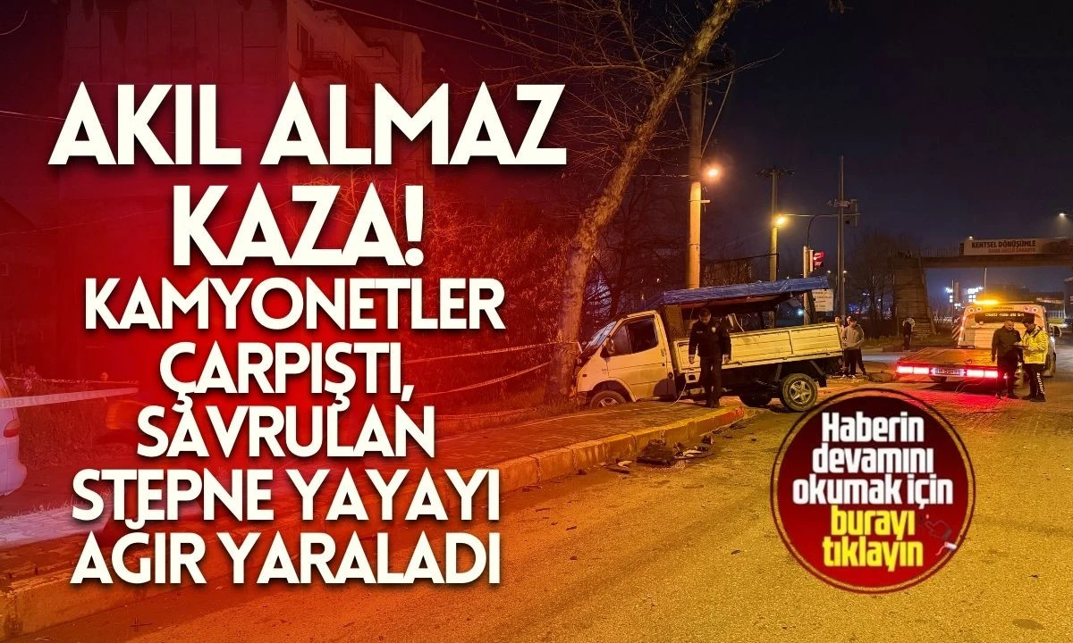 Akıl almaz kaza: U&ccedil;an Stepne Kadını Ağır Yaraladı