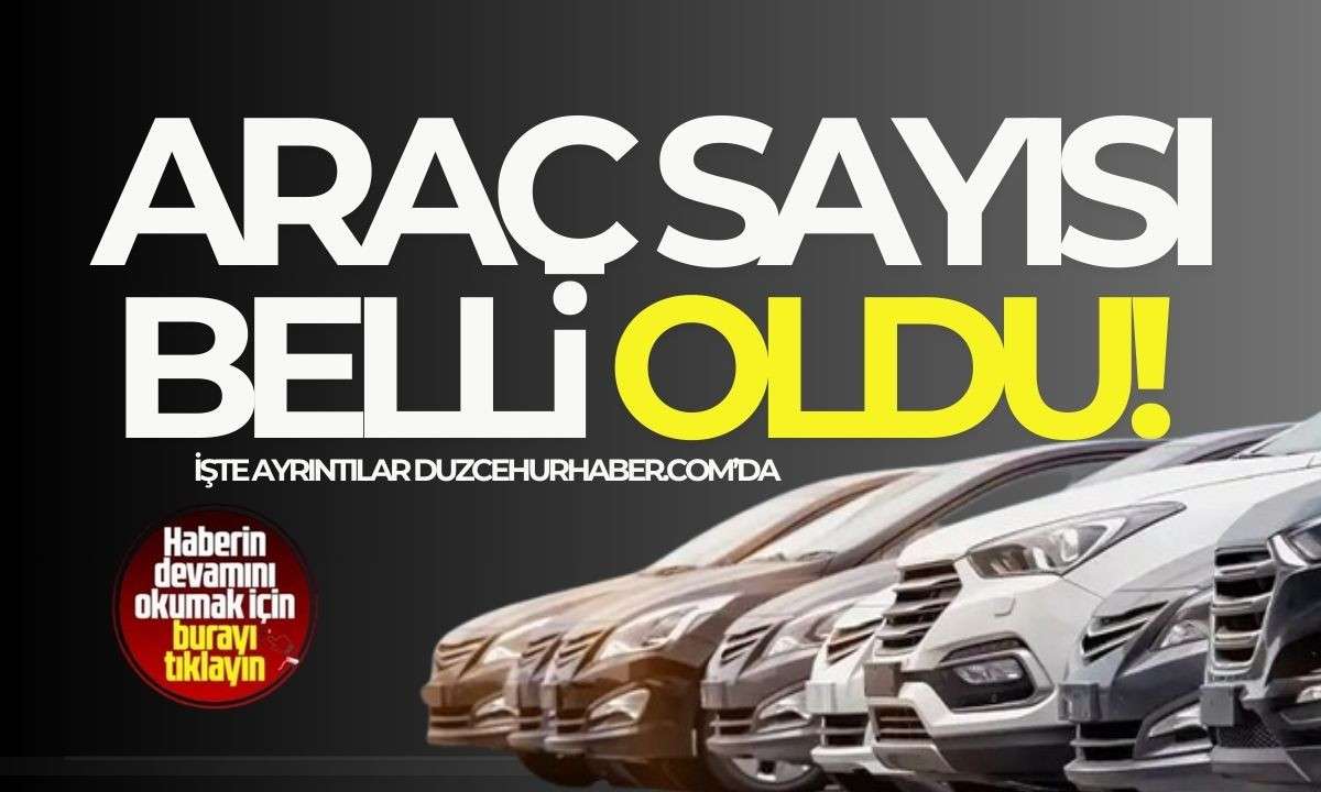 Araç sayısı belli oldu! 2025 İşte detaylar 