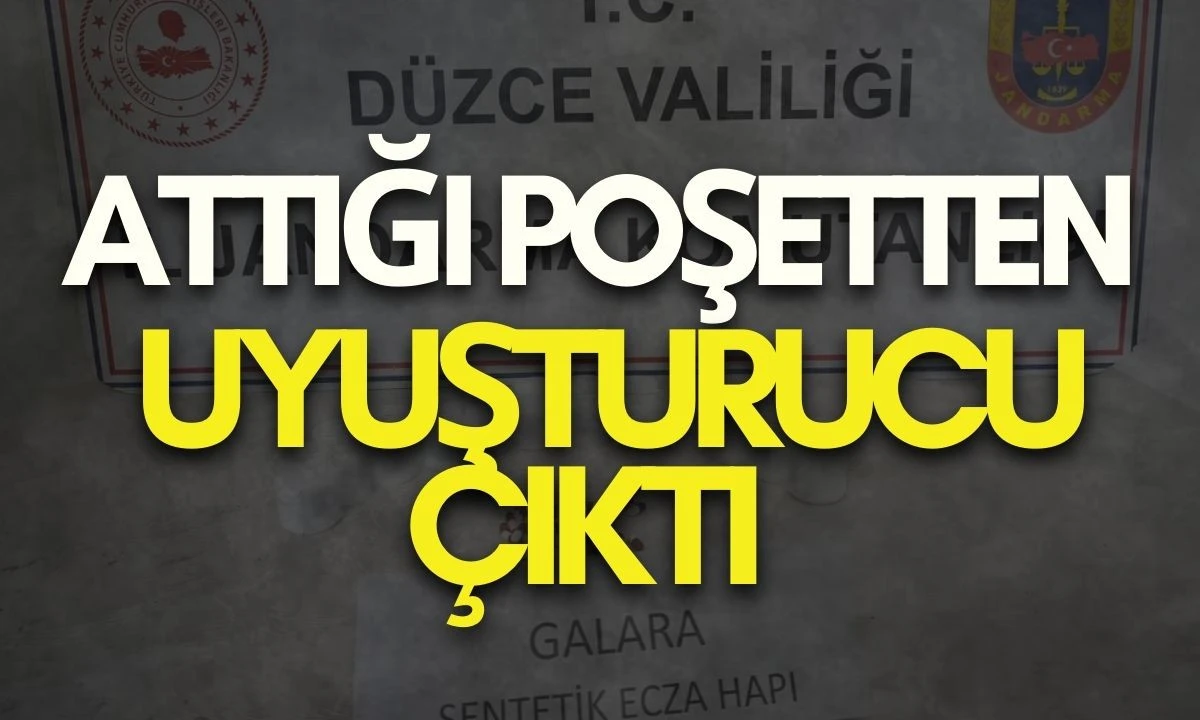 Attığı poşetten uyuşturucu &ccedil;ıktı 