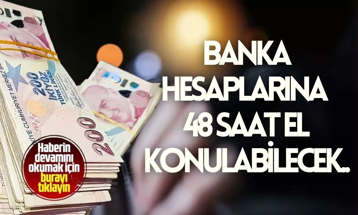 Banka hesaplarına 48 saat el konulabilecek! İşte detaylar