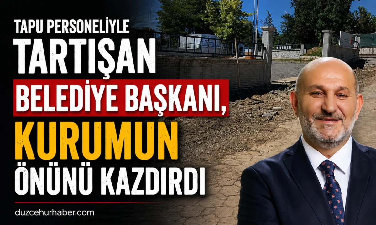 Başkan ile Tapu Personeli Tartıştı, Kurum &Ouml;n&uuml;nde Kazı Yapıldığı İddia Edildi