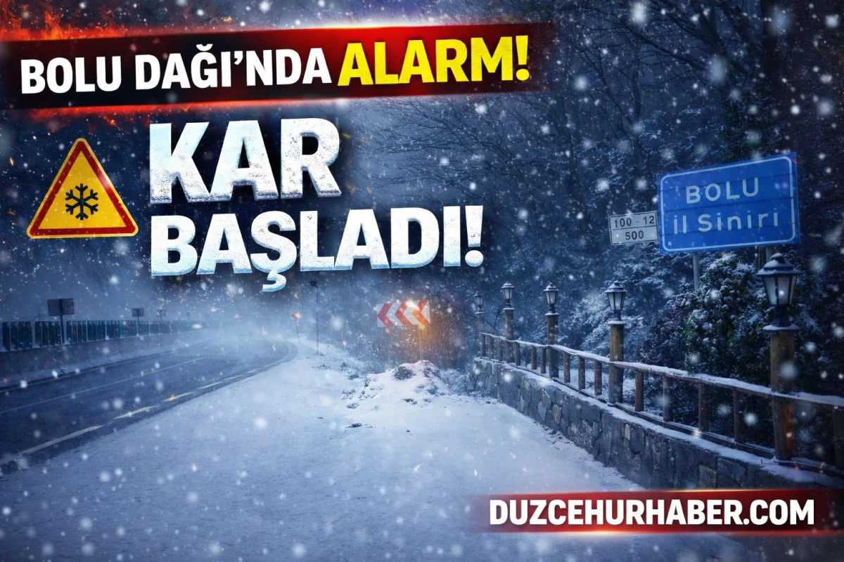 Bolu Dağı&rsquo;nda Alarm! Sis G&ouml;r&uuml;ş&uuml; 20 Metreye D&uuml;ş&uuml;rd&uuml;, Kar Başladı