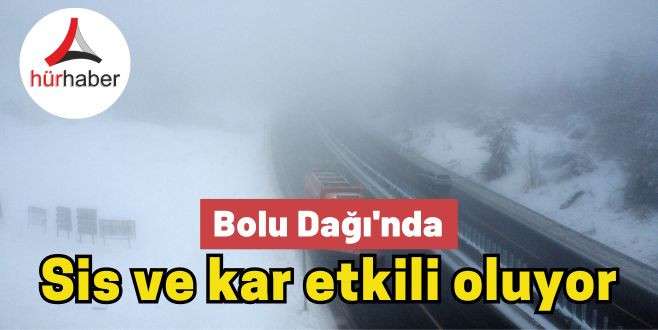 Bolu Dağı'nda sis ve kar etkili oluyor