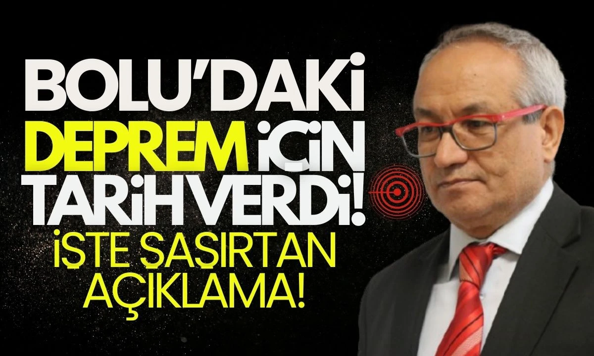 Bolu DEPREMİ ile alakalı Flaş açıklamada bulundu! 