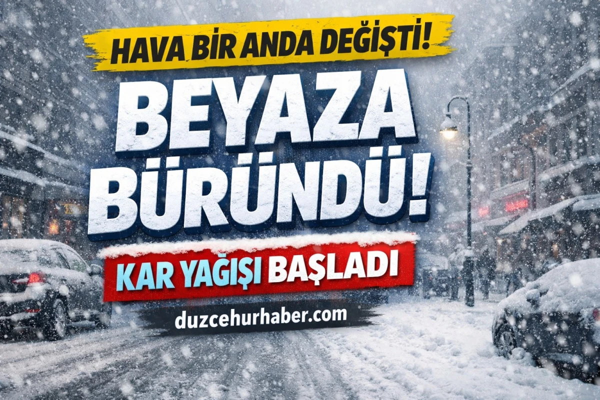 Bolu&rsquo;da Hava Bir Anda Değişti! Y&uuml;ksek Kesimlerde Kar Yağışı Başladı