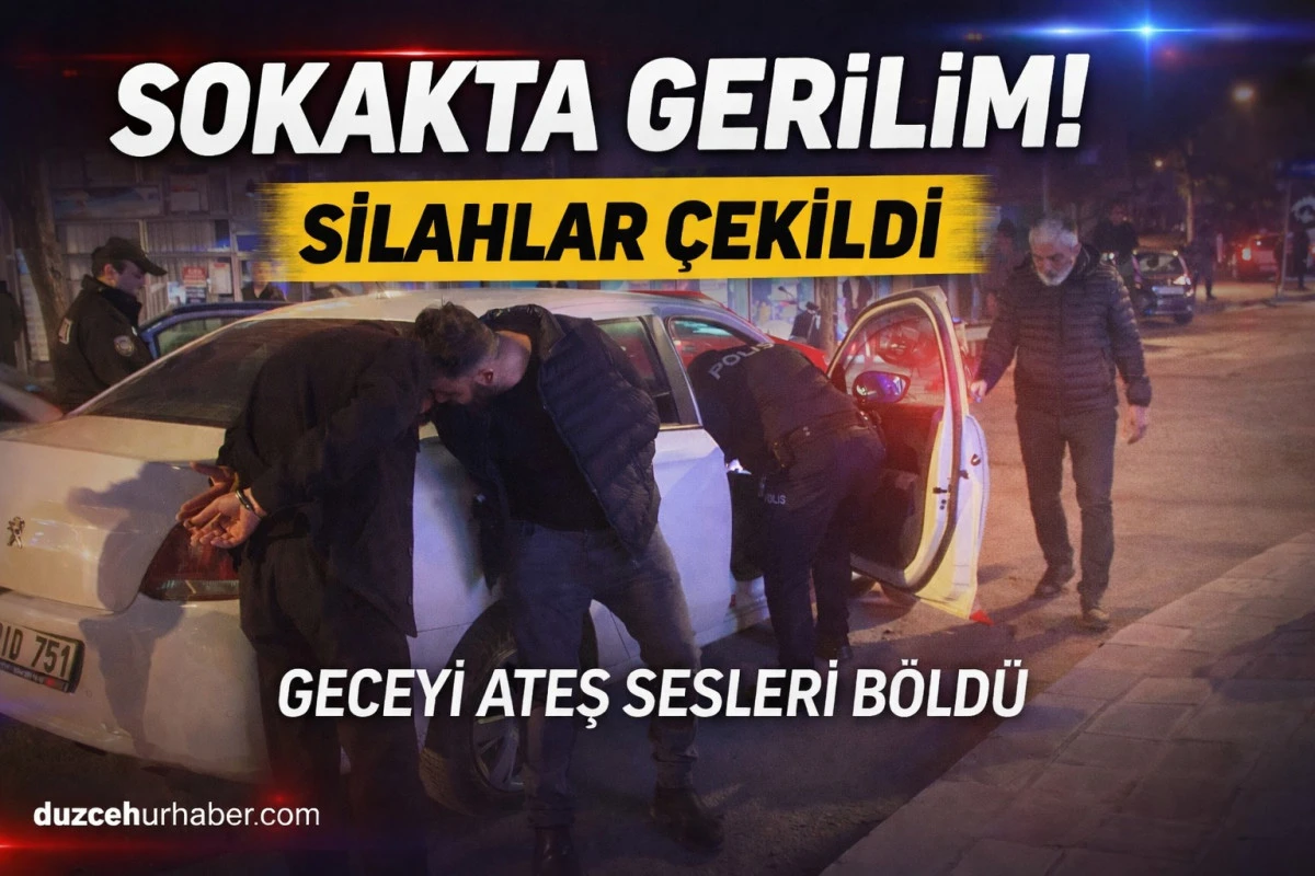 Bolu&rsquo;da Sokak Ortasında Silahlı Gerginlik: 4 Ş&uuml;pheli G&ouml;zaltında