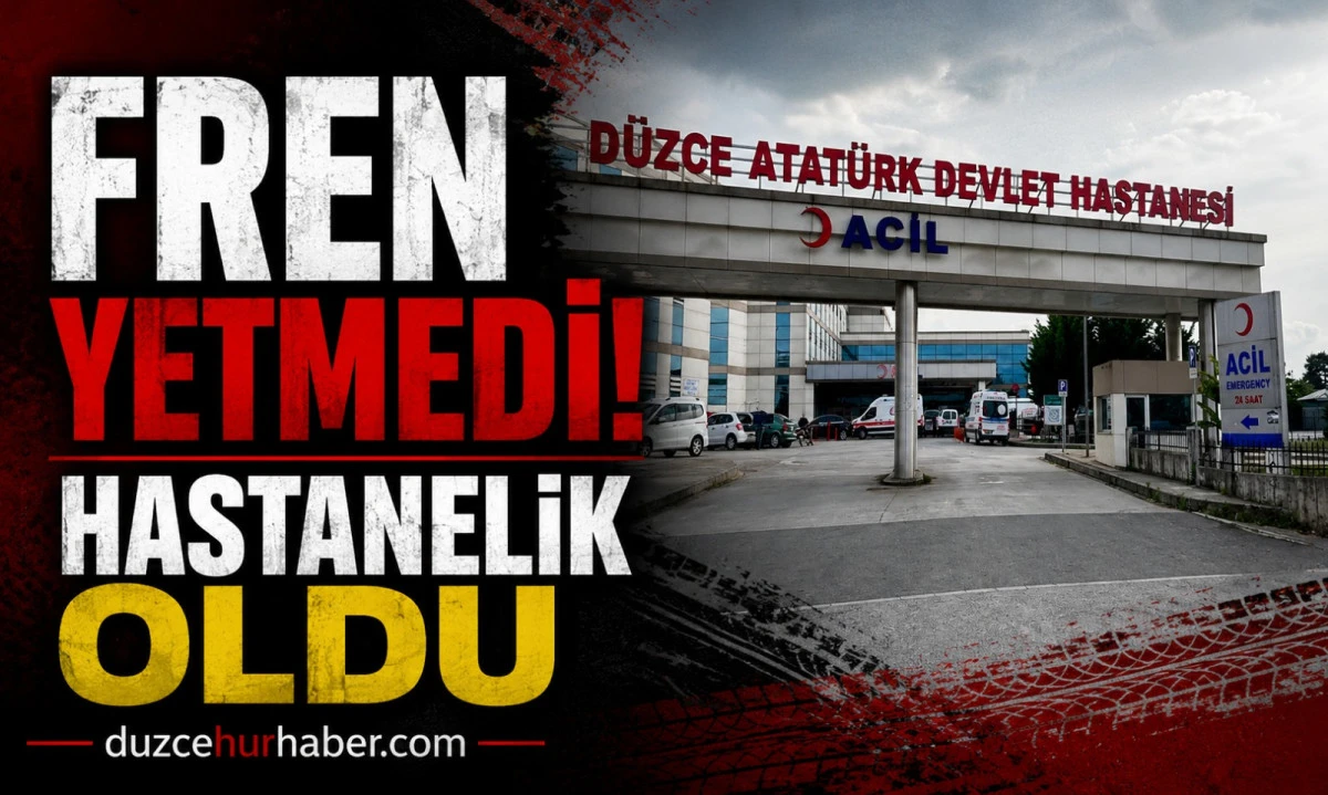 &Ccedil;amk&ouml;y TOKİ Kavşağı'nda kaza! Otomobil s&uuml;r&uuml;c&uuml;s&uuml; hastanelik oldu