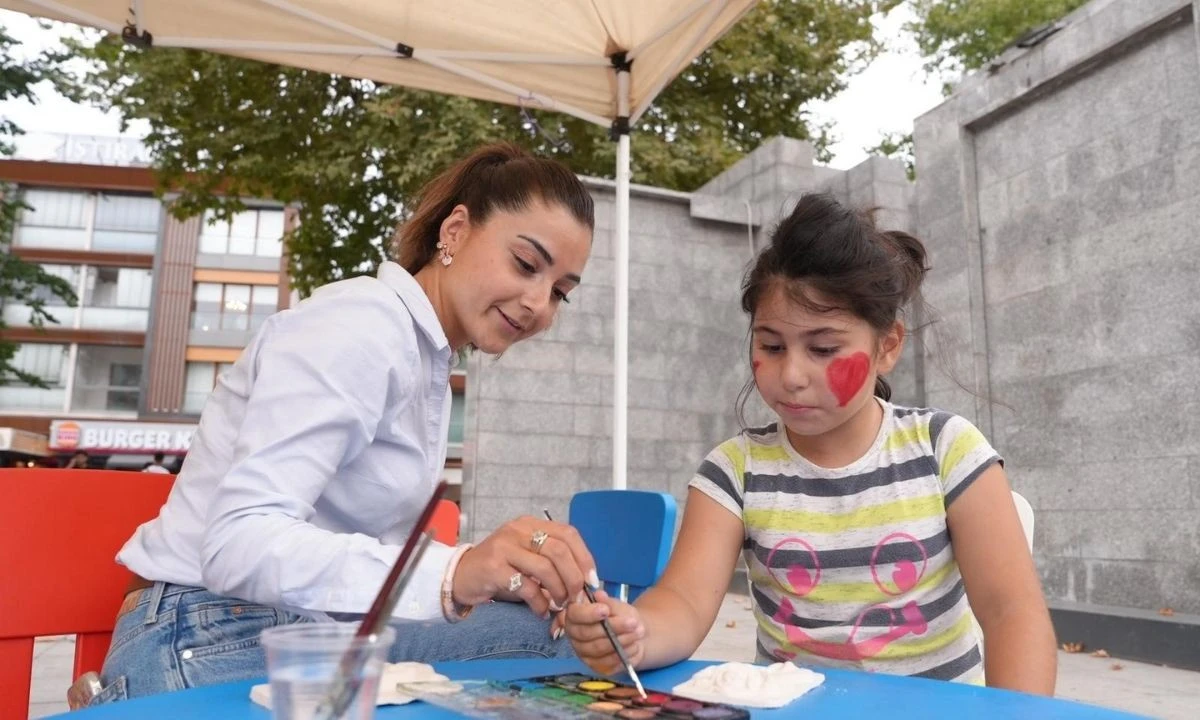 Çocuklar birbirinden eğlenceli sportif faaliyetlere katılım sağladı