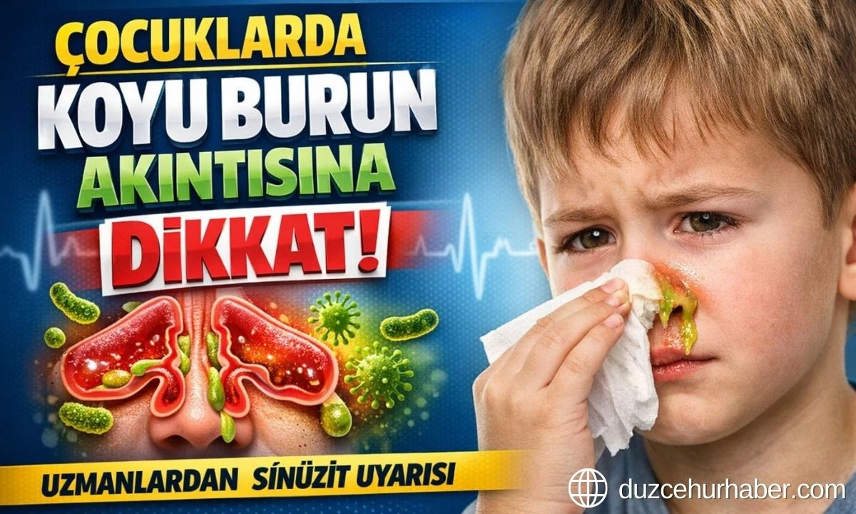 &Ccedil;ocuklarda koyu burun akıntısına dikkat! Uzmanlardan sin&uuml;zit uyarısı