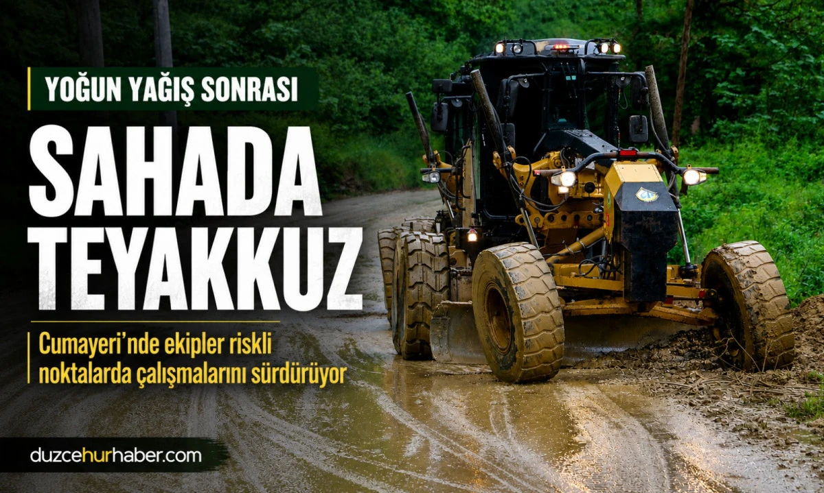 Cumayeri Alarmda! Belediye Ekipleri Su Baskınlarına Karşı Sahada