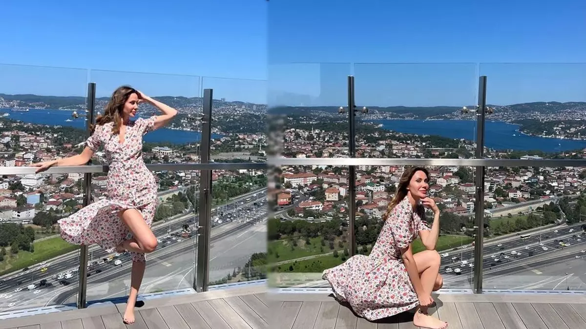 Demet Şener İstanbul manzarasına eşlik etti: Var mı daha güzeli?