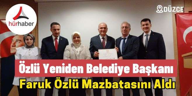 Dr. Faruk Özlü Mazbatasını Aldı 