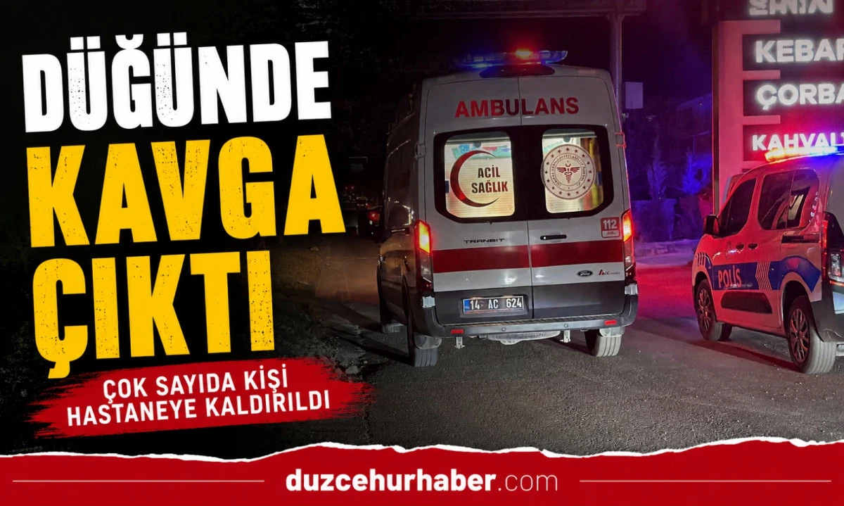D&uuml;ğ&uuml;nde Kavga &Ccedil;ıktı: Ayırmaya &Ccedil;alışan Baba ile Oğlu Yaralandı