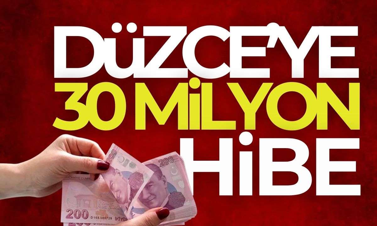 Düzce 30 milyon TL hibe almaya hak kazandı! 