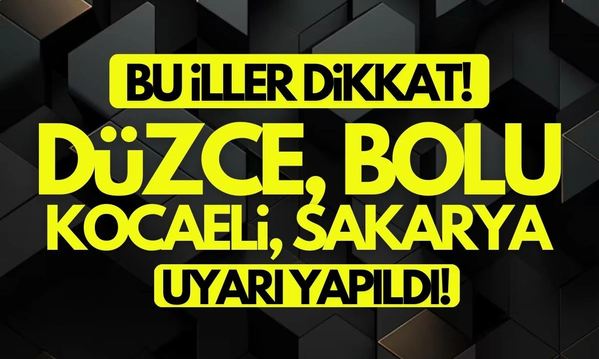Düzce, Bolu, Kocaeli, Sakarya karanlığa gömülecek! 