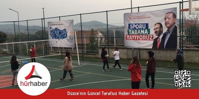 Düzce'de Yurt öğrencilerine Voleybol tanıtıldı Düzce, Spor Haber Düzce Hür Haber