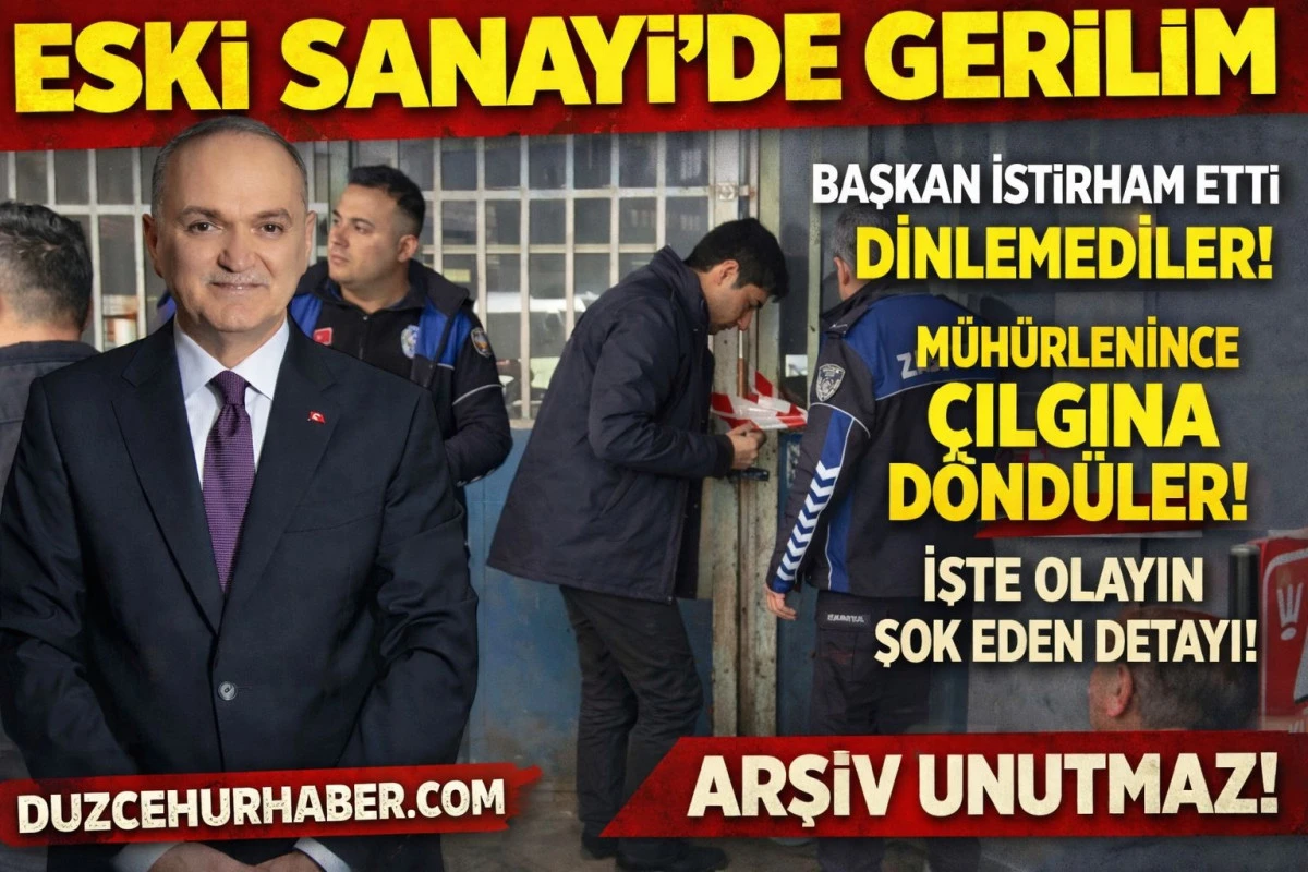 D&uuml;zce Eski Sanayi &Ccedil;arşısı&rsquo;nda M&uuml;h&uuml;rleme Operasyonu
