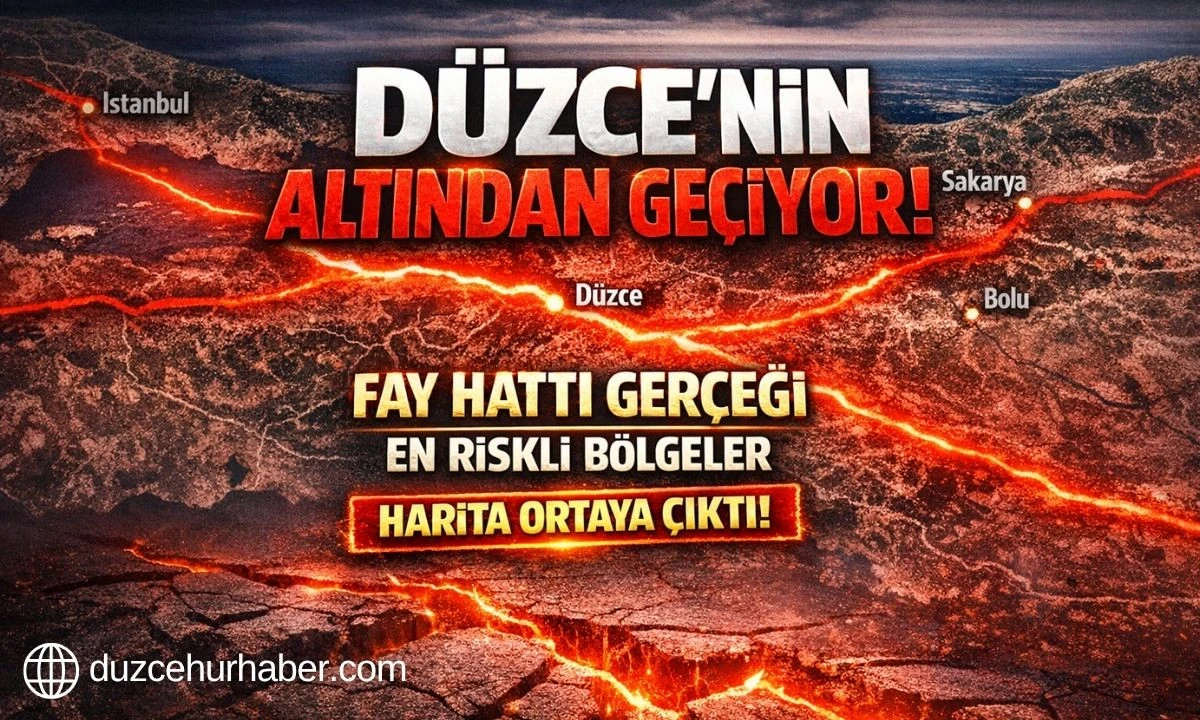 D&uuml;zce Fay Hattı Nereden Ge&ccedil;iyor? En Riskli B&ouml;lgeler A&ccedil;ıklandı