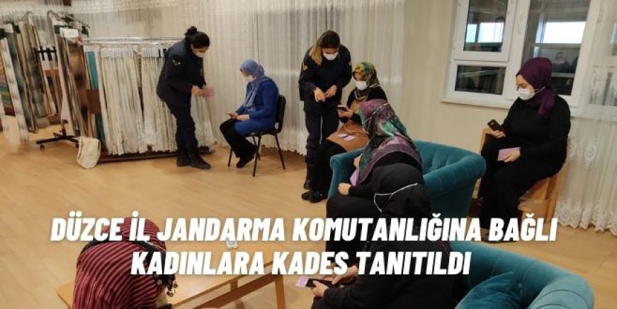 Düzce İl Jandarma Komutanlığına bağlı Kadınlara KADES tanıtıldı 