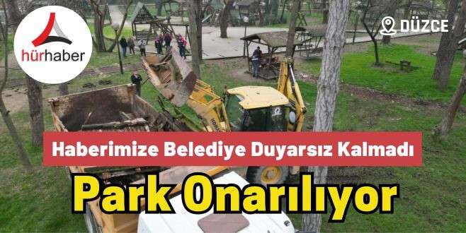 Düzce Kent Park’ta onarım çalışmaları başladı