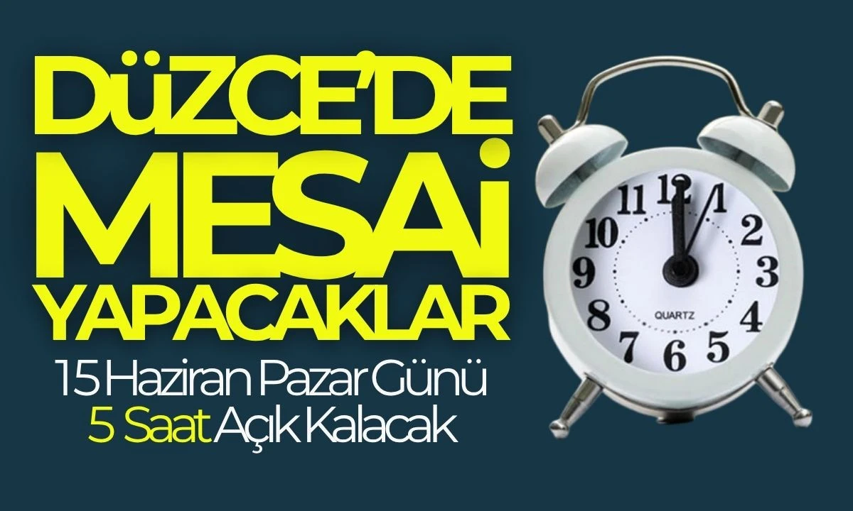 Düzce Merkez Nüfus Müdürlüğü Açık Olacak, 15 Haziran 2025