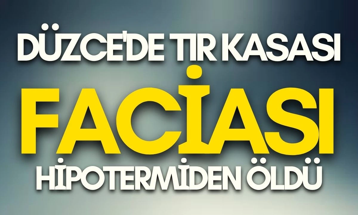 D&uuml;zce Tır Kasası Faciası: Hipotermiden &Ouml;ld&uuml;