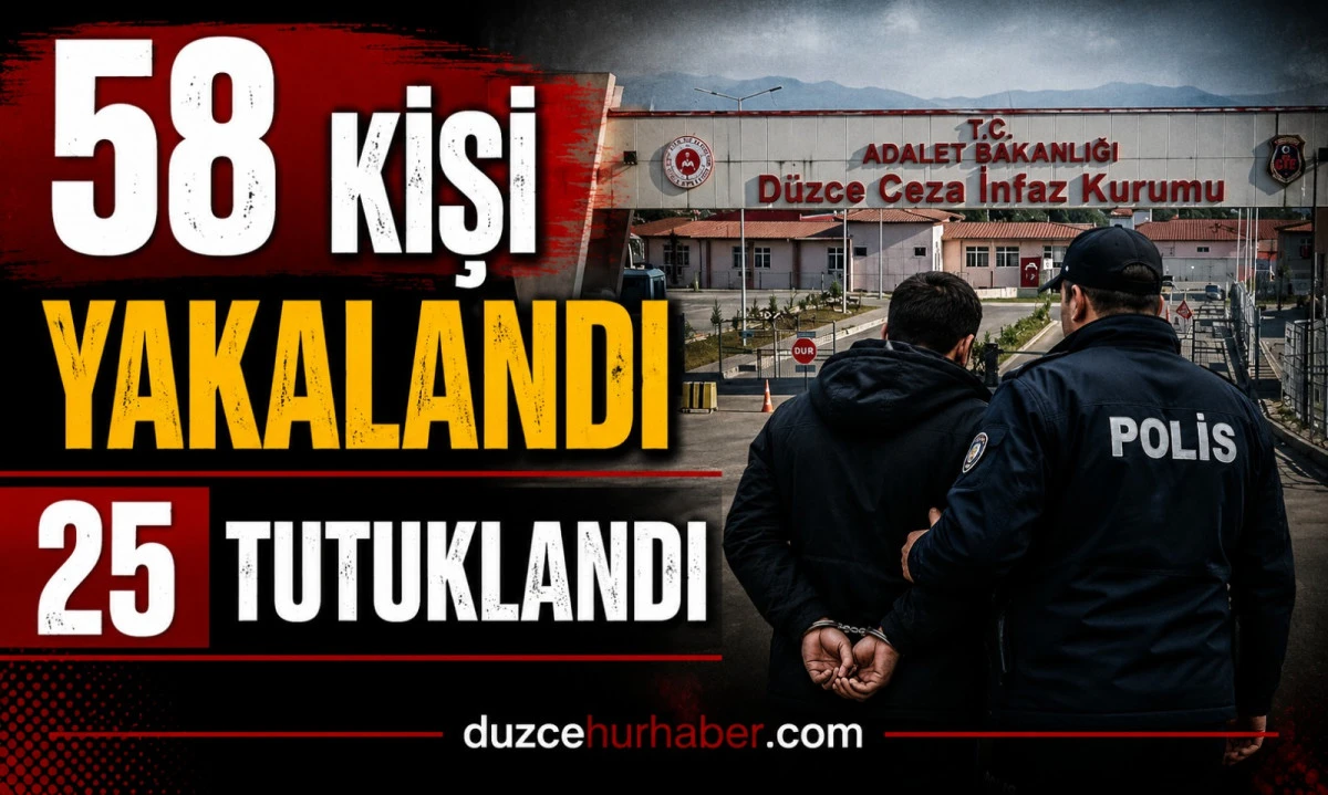 D&uuml;zce'de 22 Bin Kişi Sorgulandı! 25 Kişi Tutuklandı