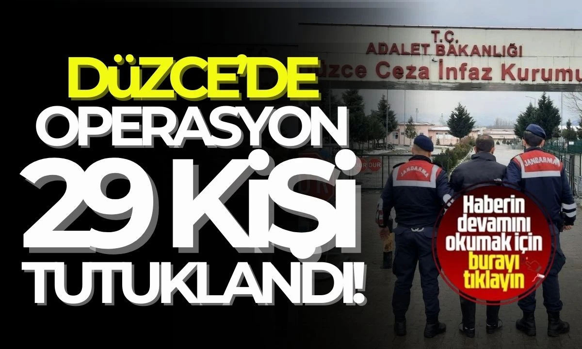 D&uuml;zce'de 29 kişi tutuklandı