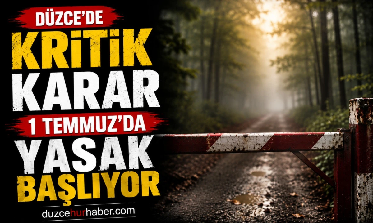 D&uuml;zce'de 3 Ay S&uuml;recek Yasak Başlıyor