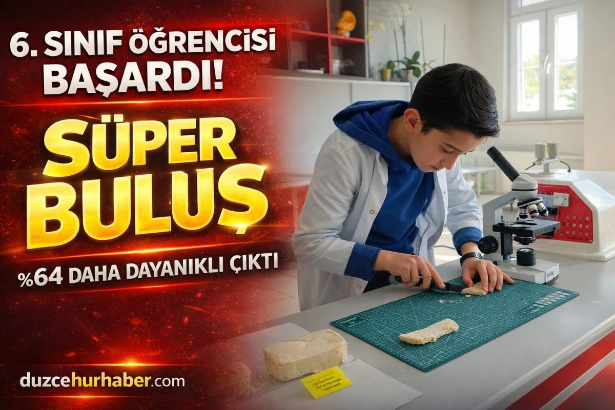 D&uuml;zce&rsquo;de 6. sınıf &ouml;ğrencisi %64 daha dayanıklı yalıtım geliştirdi