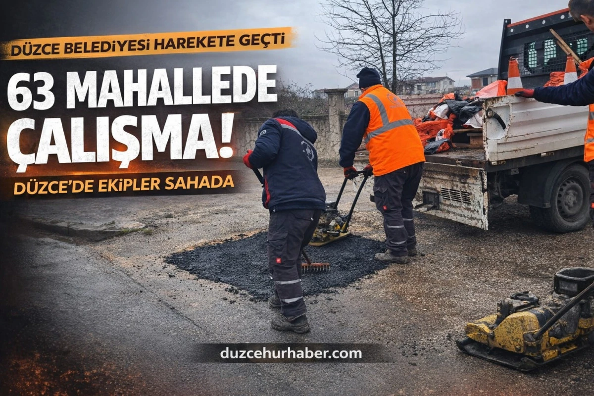 D&uuml;zce&rsquo;de 63 mahallede b&uuml;y&uuml;k hareketlilik! Ekipler her yerde