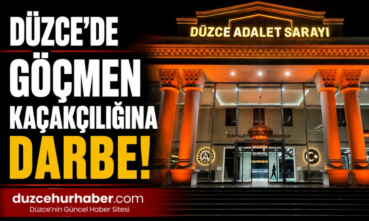 D&uuml;zce'de 8 d&uuml;zensiz g&ouml;&ccedil;men yakalandı! Organizat&ouml;r tutuklandı