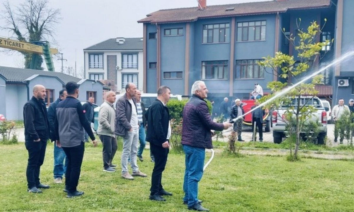 D&uuml;zce&rsquo;de Alarm &Ouml;ncesi Eğitim! 24 G&ouml;n&uuml;ll&uuml; Yangına Hazırlandı