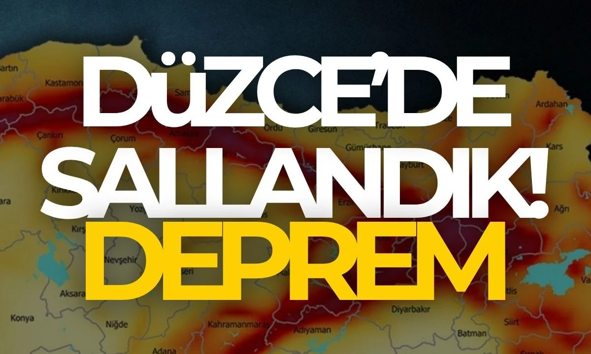 Düzce'de BUGÜN Deprem oldu! 