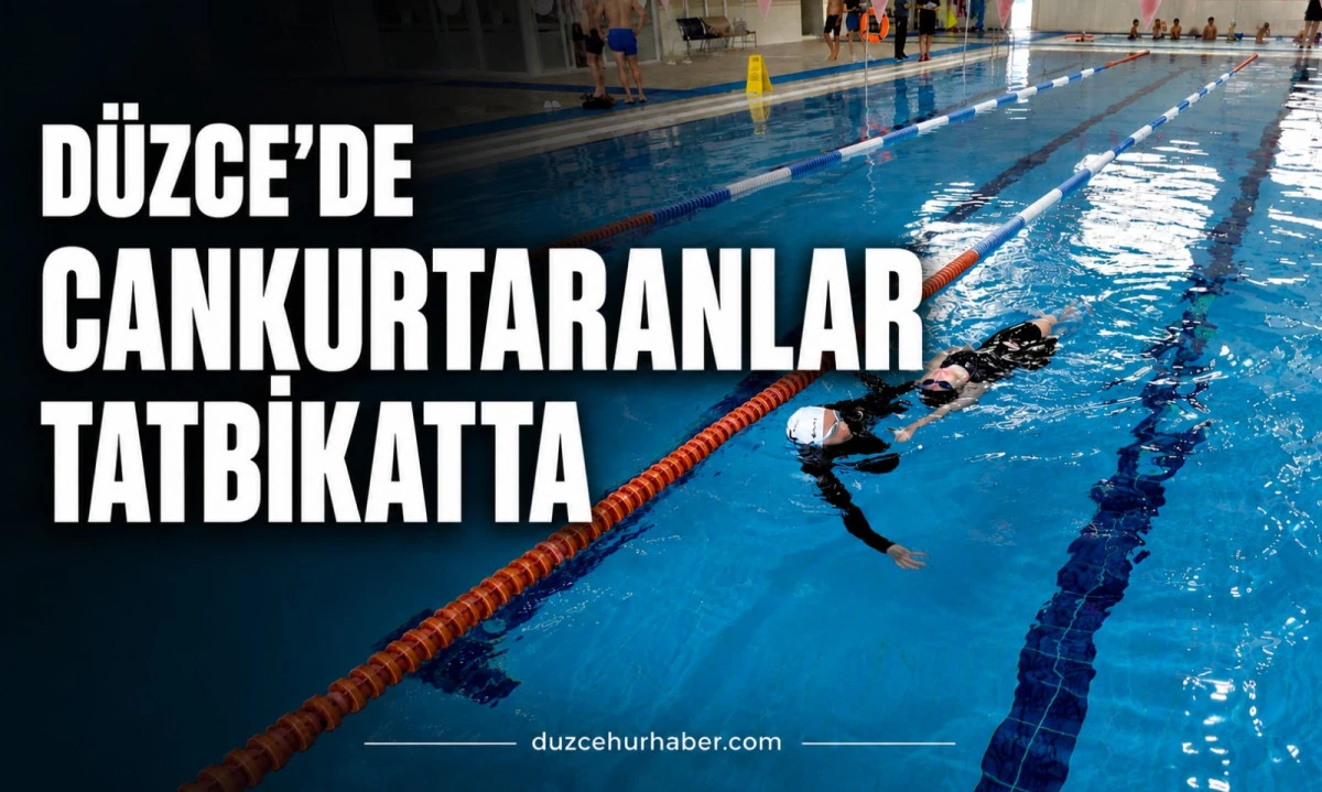 D&uuml;zce'de cankurtaranlara boğulma vakalarına karşı tatbikat