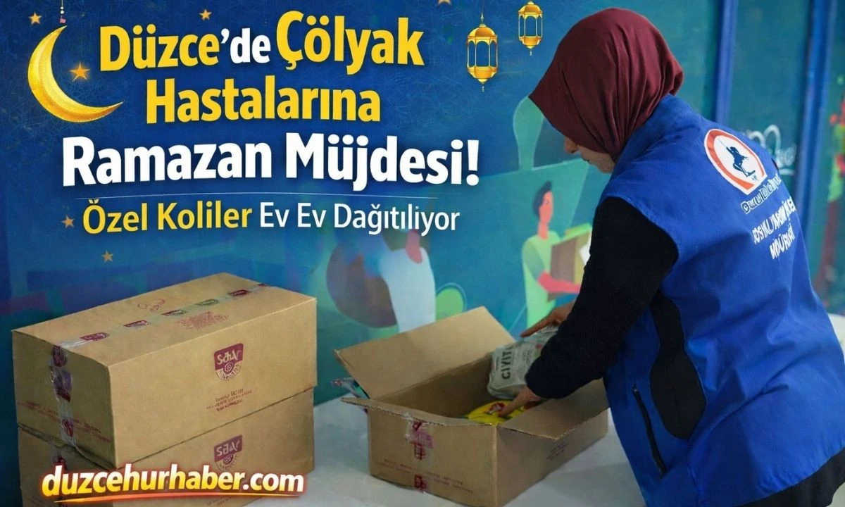 D&uuml;zce&rsquo;de &Ccedil;&ouml;lyak Hastalarına Ramazan M&uuml;jdesi! &Ouml;zel Koliler Ev Ev Dağıtılıyor