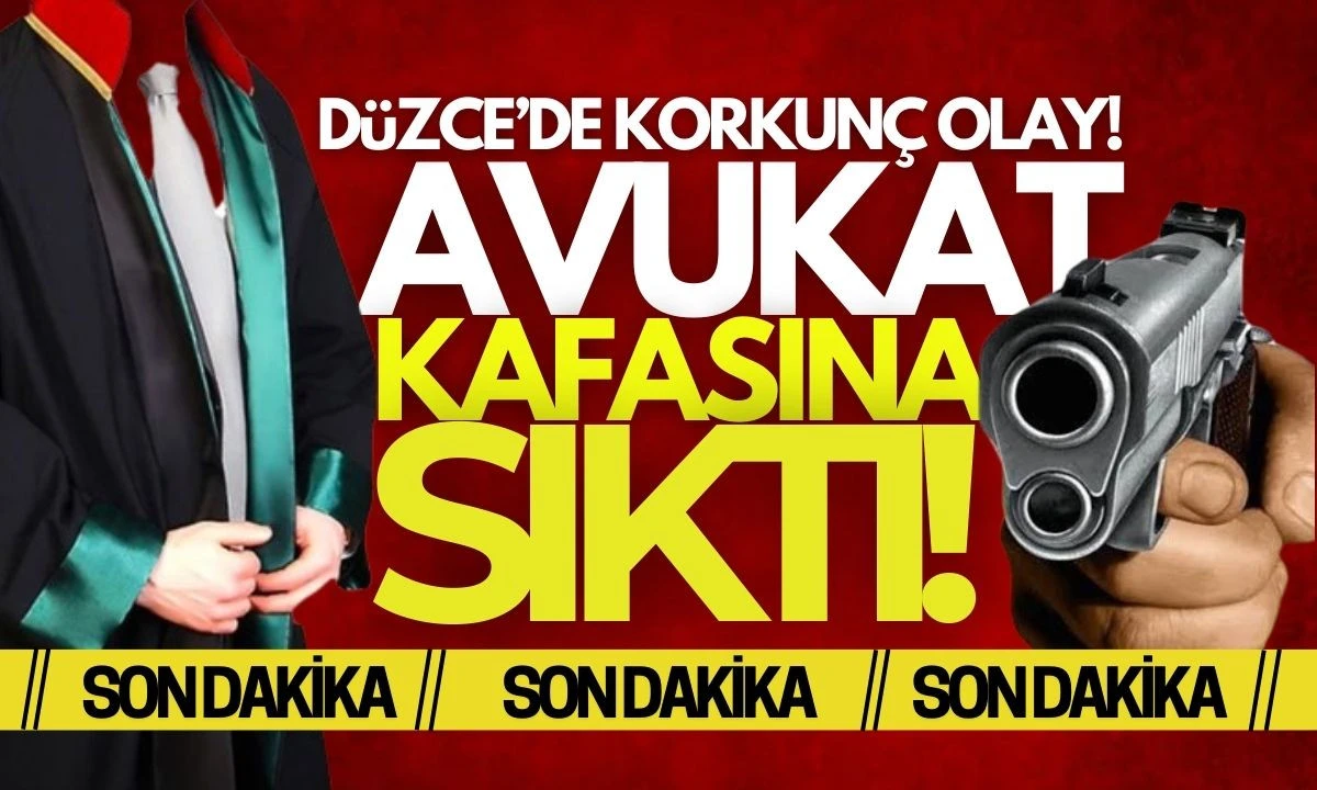Düzce'de dehşet AVUKAT kafasına sıktı! 