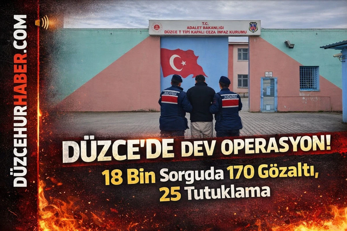 D&uuml;zce&rsquo;de Dev Operasyon! 18 Bin Sorguda 170 G&ouml;zaltı, 25 Tutuklama&rdquo;