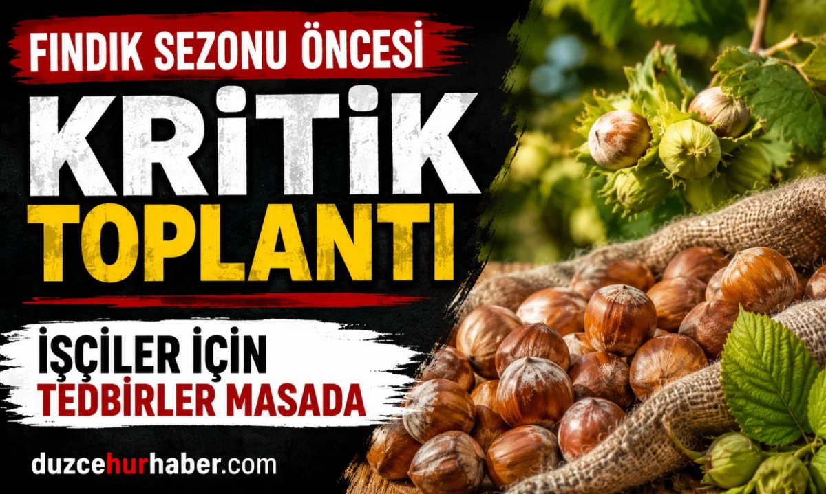 D&uuml;zce'de Fındık Hasadı &Ouml;ncesi Mevsimlik İş&ccedil;iler İ&ccedil;in Hazırlık Toplantısı