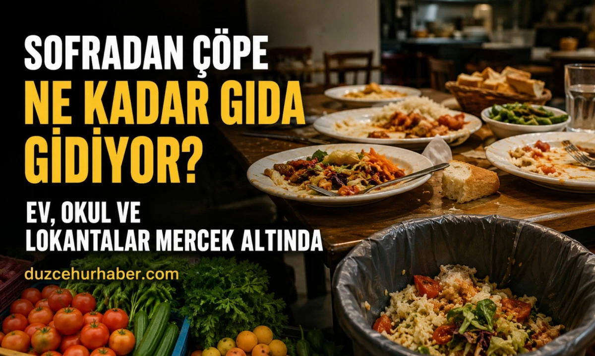 D&uuml;zce&rsquo;de Gıda İsrafı Ne Kadar B&uuml;y&uuml;k Sorun? Ev, Okul ve Lokantalarda &Ccedil;arpıcı Tablo