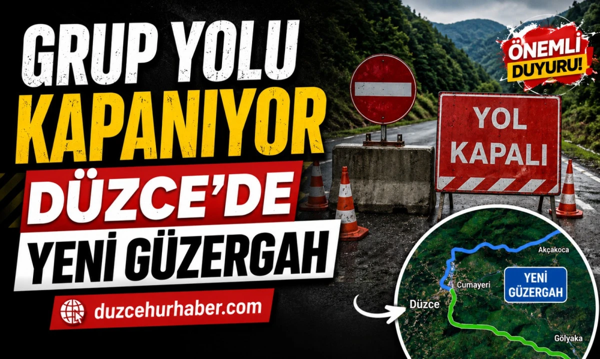 D&uuml;zce&rsquo;de Grup Yolu Kapanıyor: Alternatif G&uuml;zergah A&ccedil;ıklandı