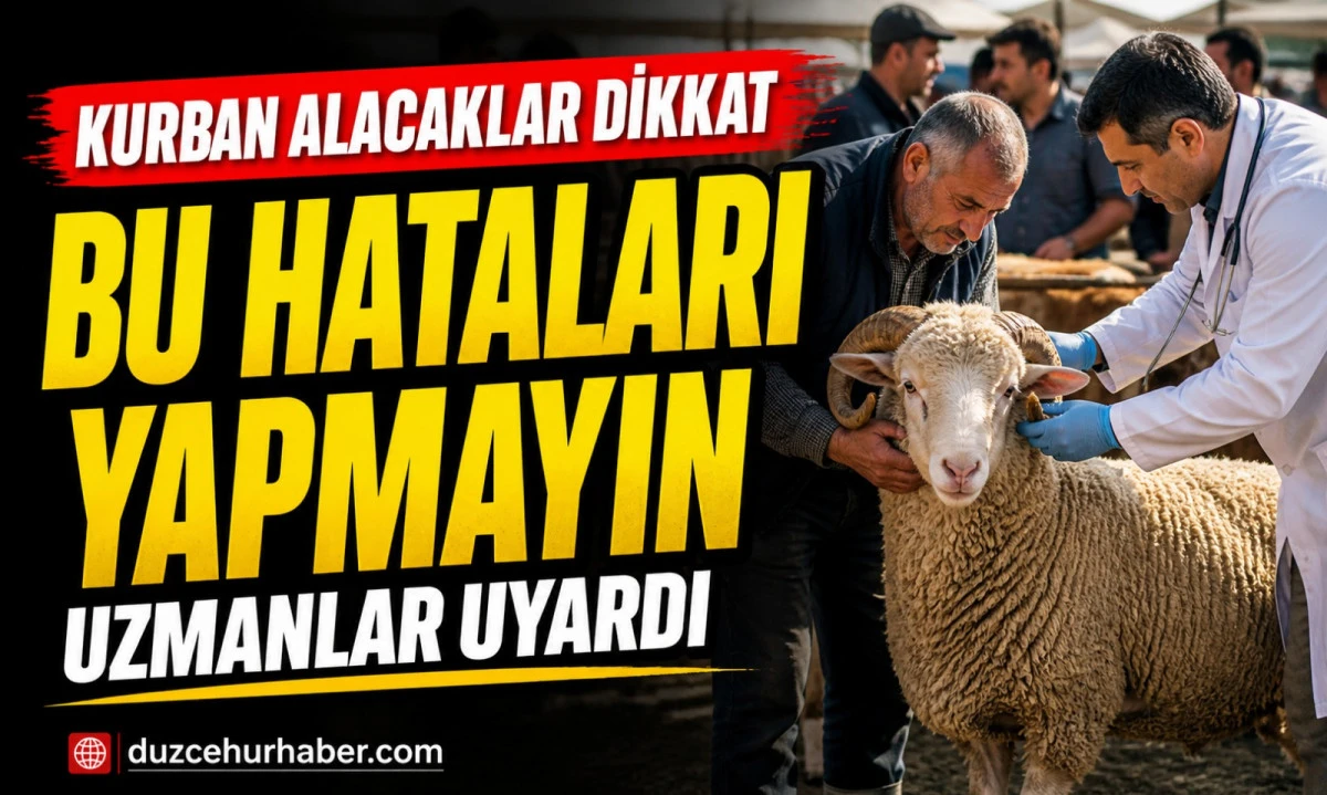 D&uuml;zce&rsquo;de Kurban Alacaklar Dikkat: Uzmanlar Bu Hataları Tek Tek Anlattı