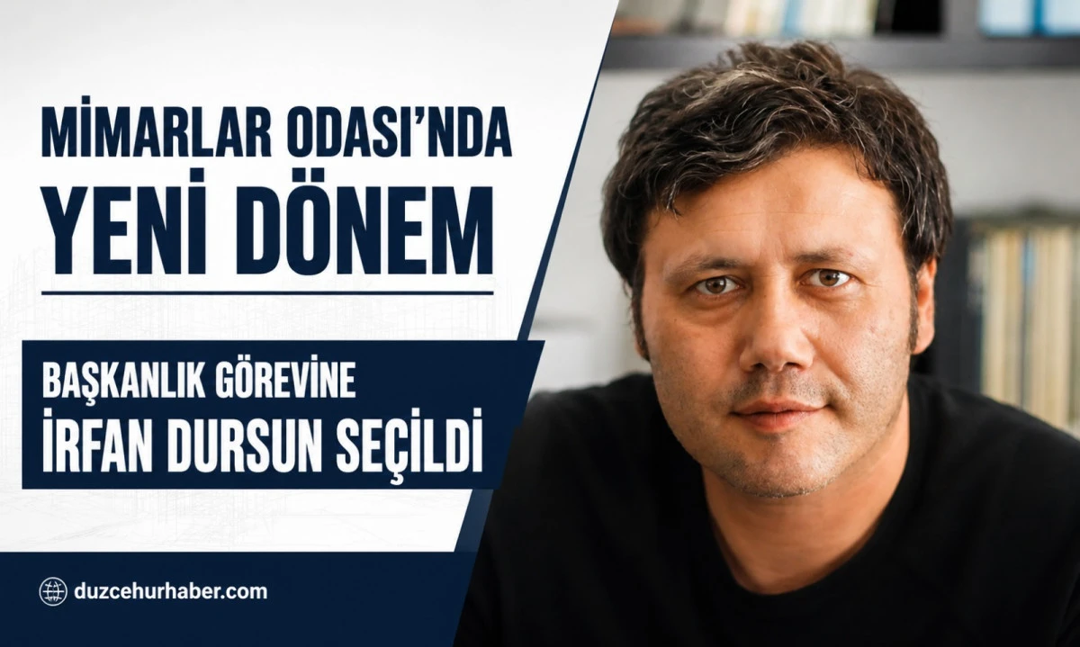 D&uuml;zce'de Mimarlar Odası Temsilciliğinin İlk Başkanı İrfan Dursun Oldu