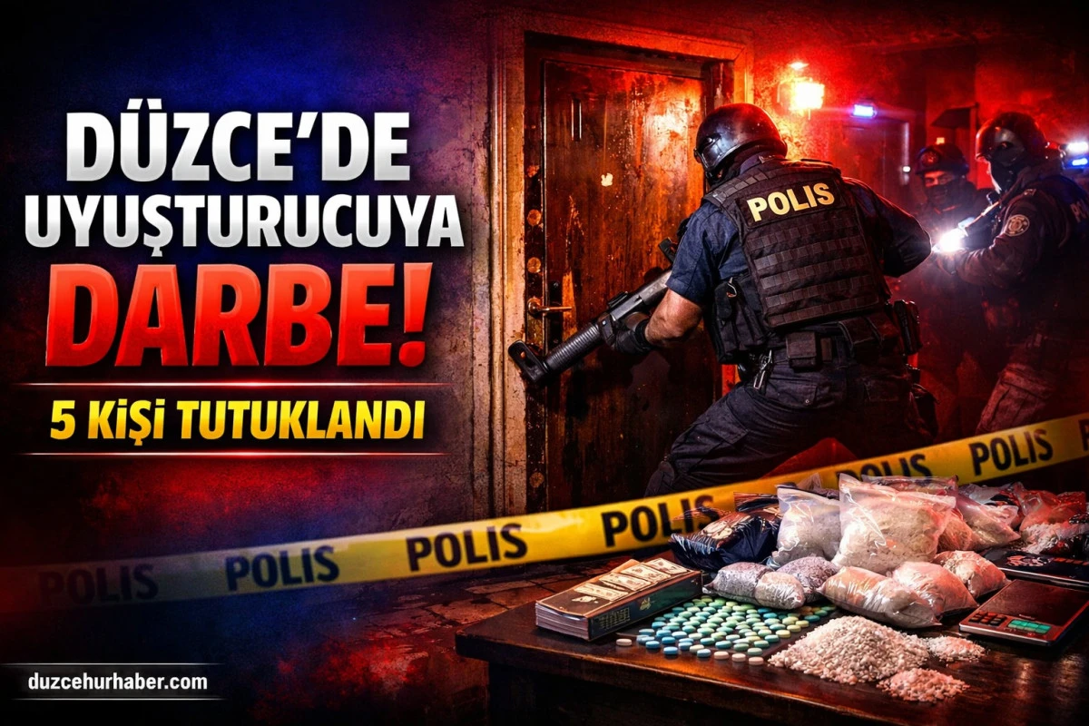 D&uuml;zce&rsquo;de Narkotik Operasyonu: 70 Kişiye İşlem, 5 Tutuklama