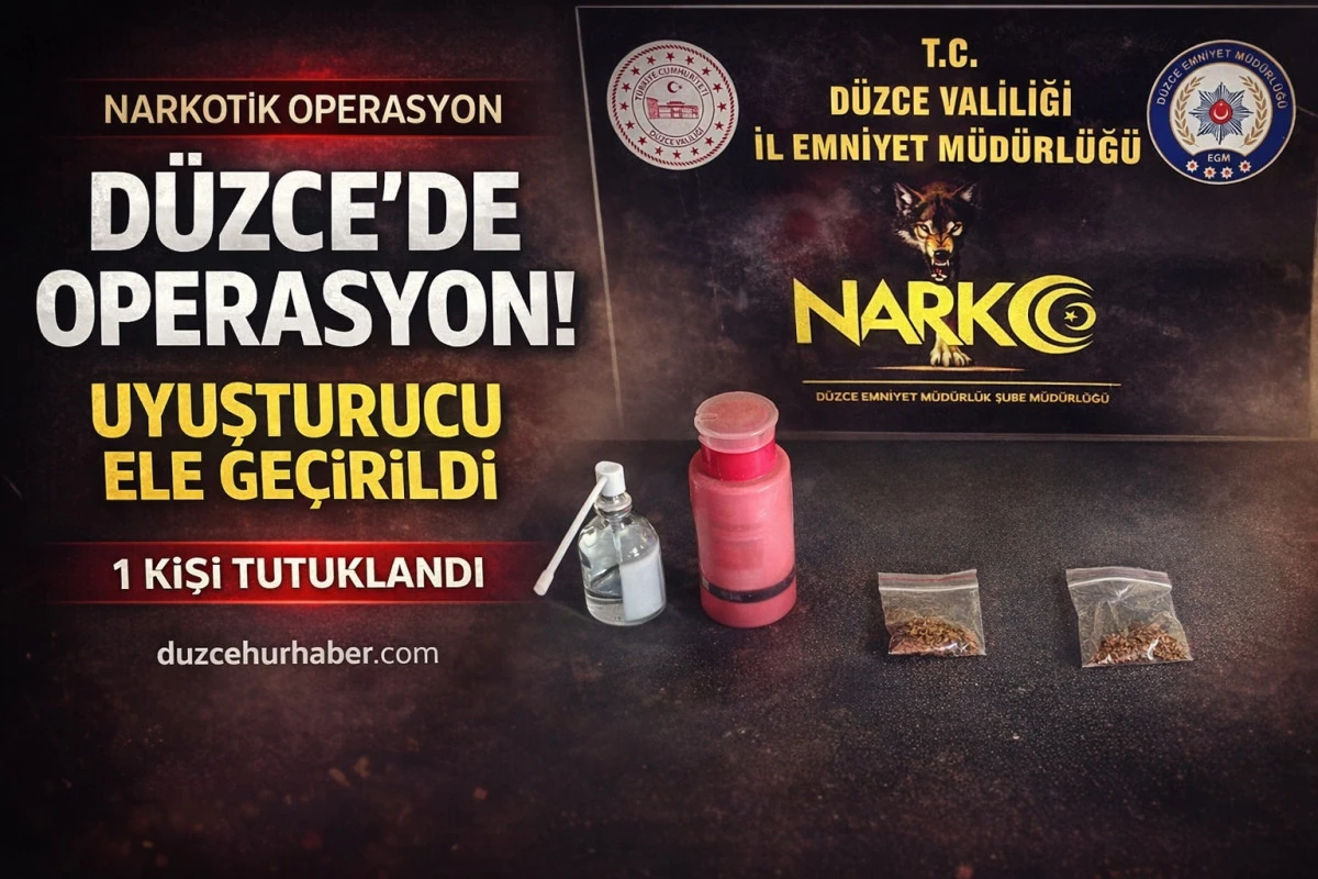 D&uuml;zce&rsquo;de narkotik operasyonu: Ş&uuml;pheli tutuklandı