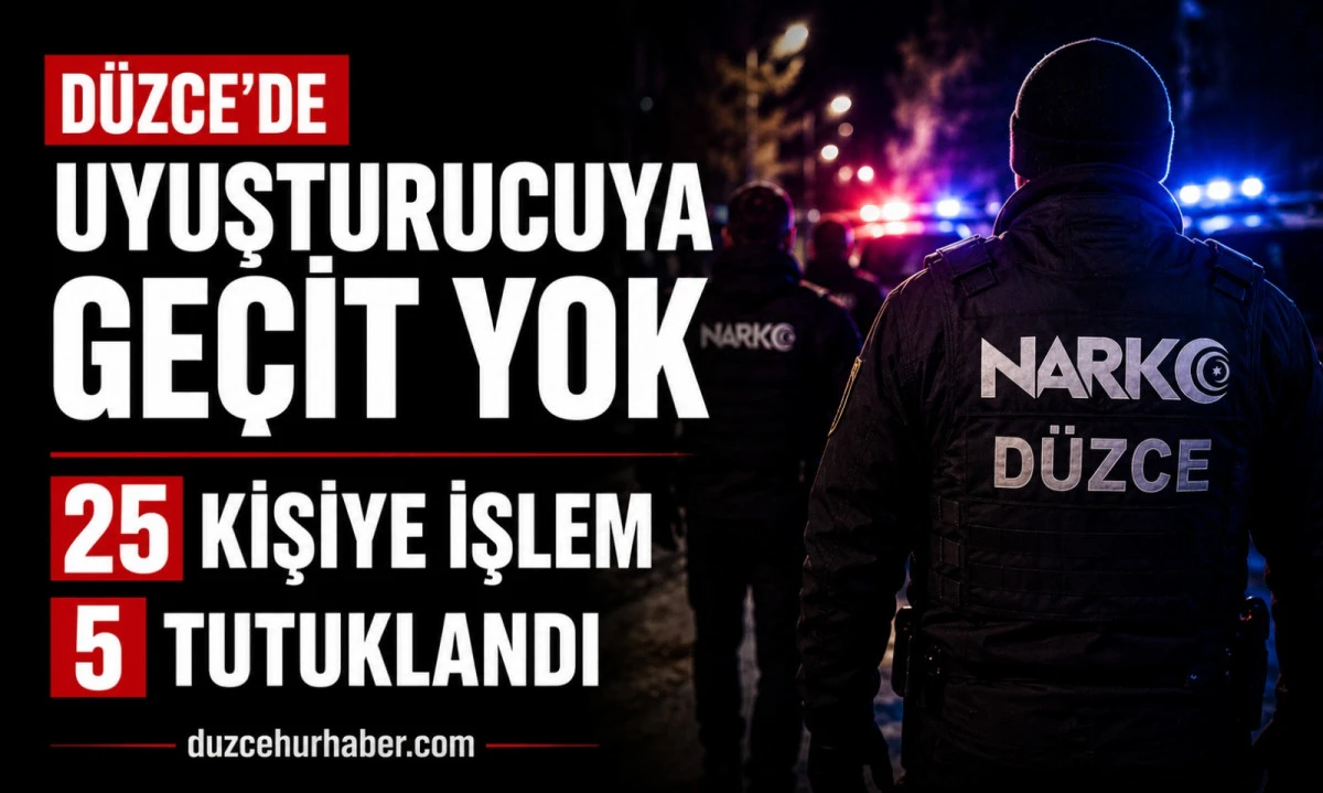D&uuml;zce'de narkotikten peş peşe operasyonlar! 5 ş&uuml;pheli tutuklandı