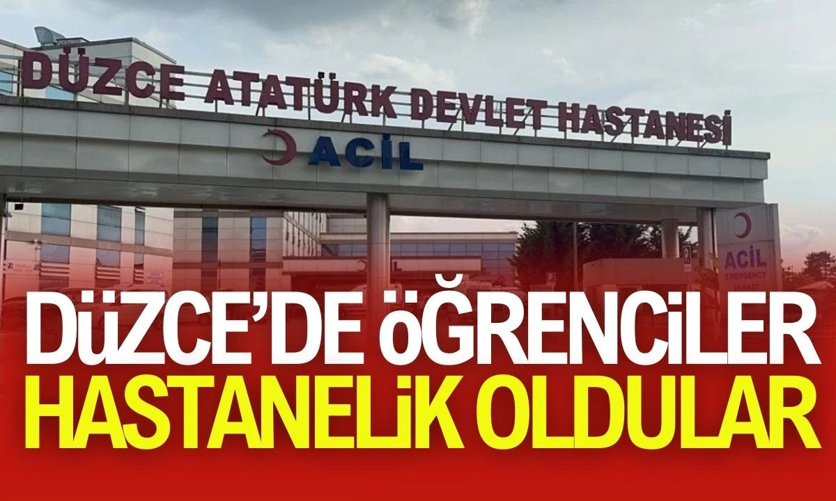 Düzce'de öğrenciler hastanelik oldular