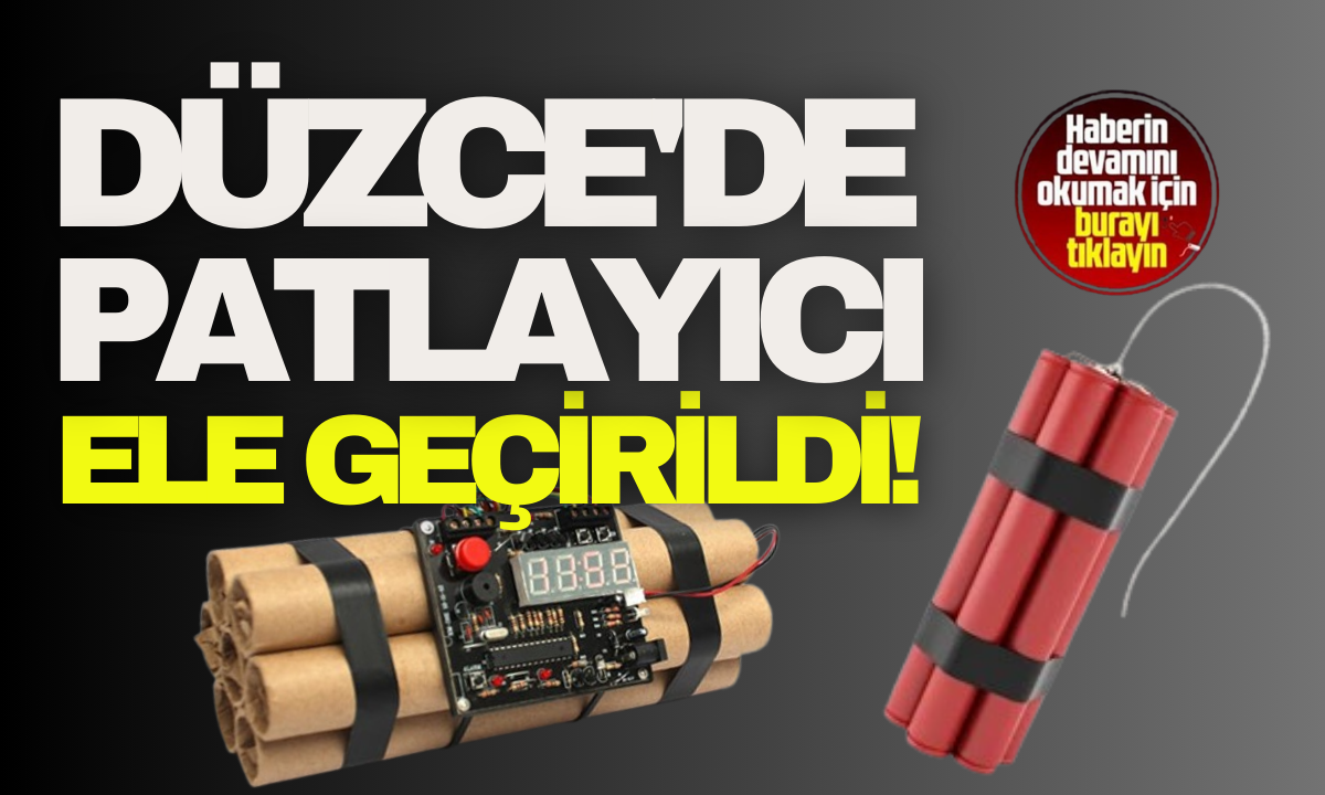 D&uuml;zce'de polis ve jandarma patlayıcı ele ge&ccedil;irdi! 