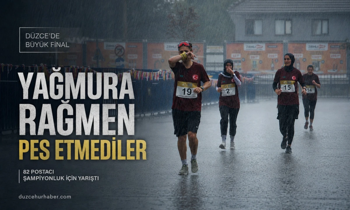 D&uuml;zce&rsquo;de Sağanak Altında Nefes Kesen Final! Postacılar Şampiyonluk İ&ccedil;in Yarıştı
